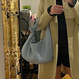 Elegant Woven Blue Handbag